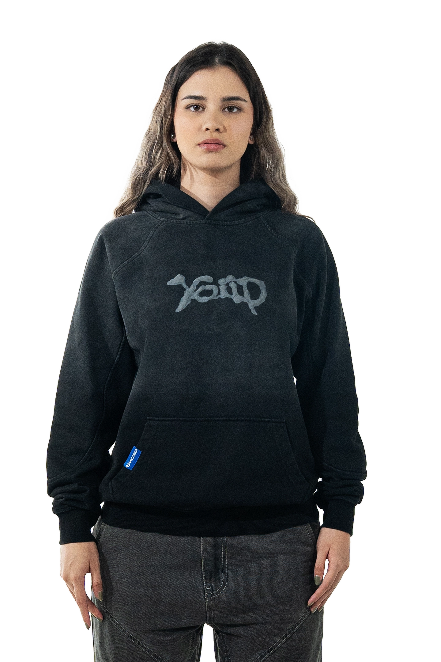 Chaos of the future - Washed black hoodie – Voiid