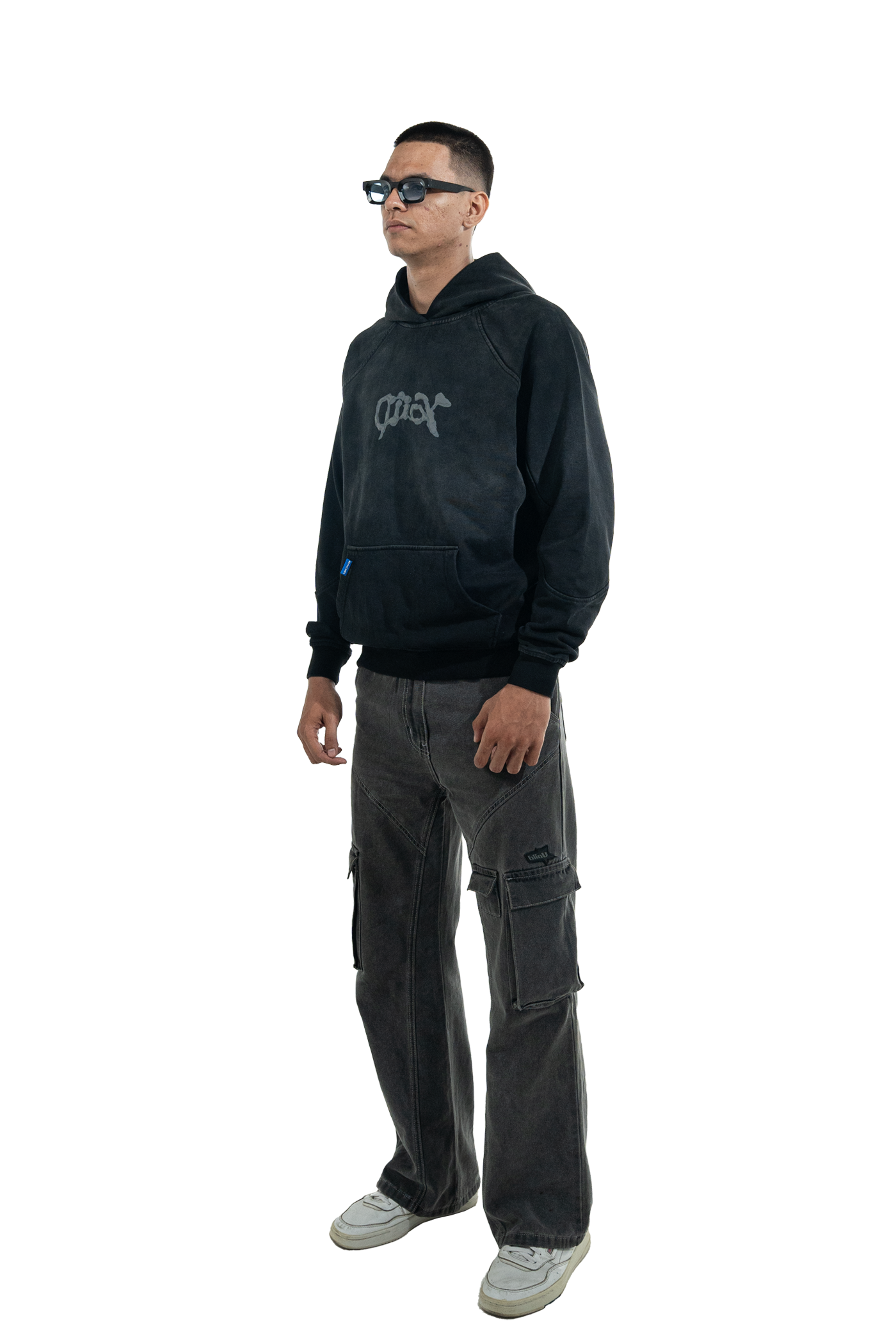Chaos of the future - Washed black hoodie