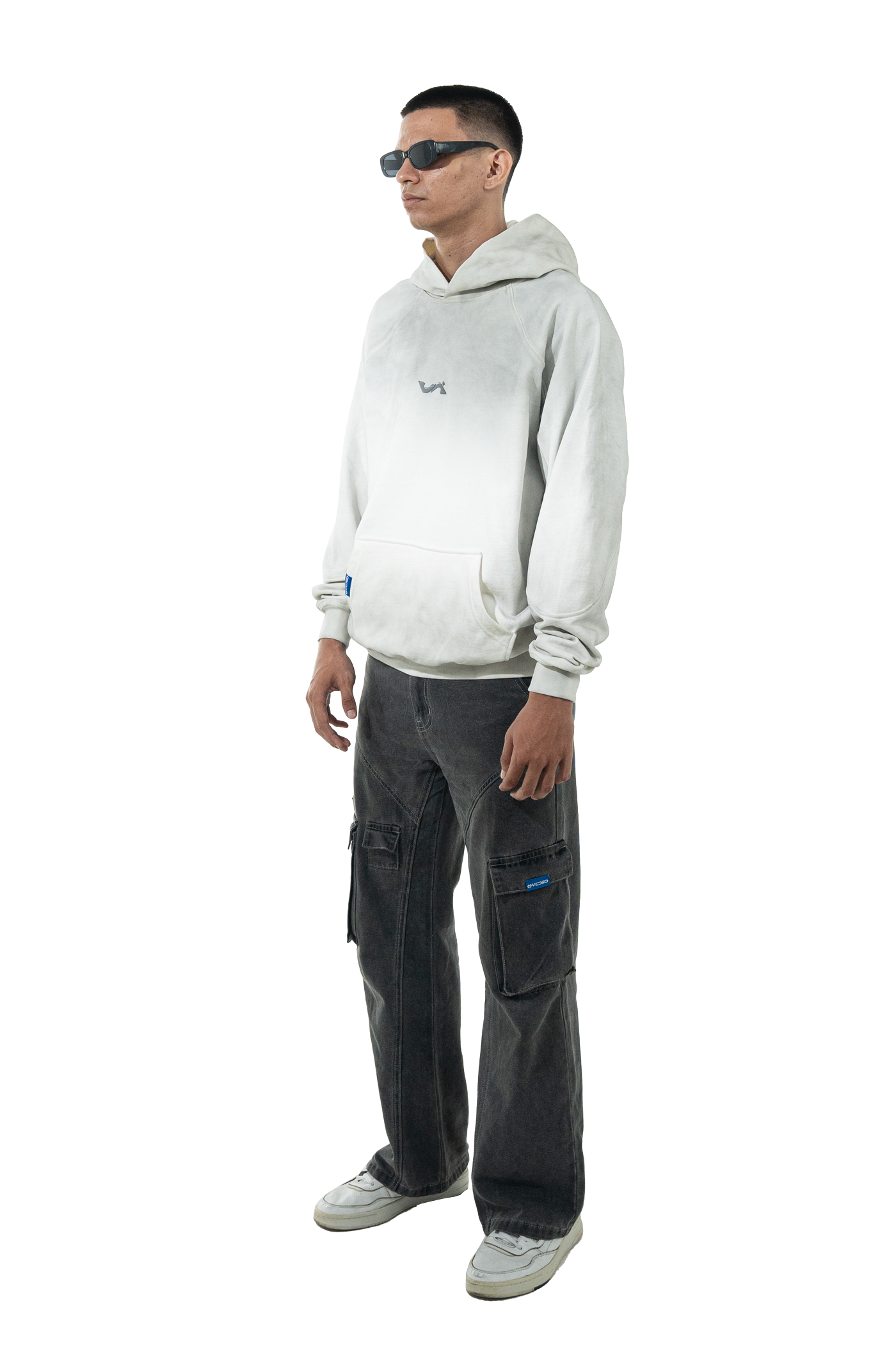 Chaos of the future - Washed white hoodie