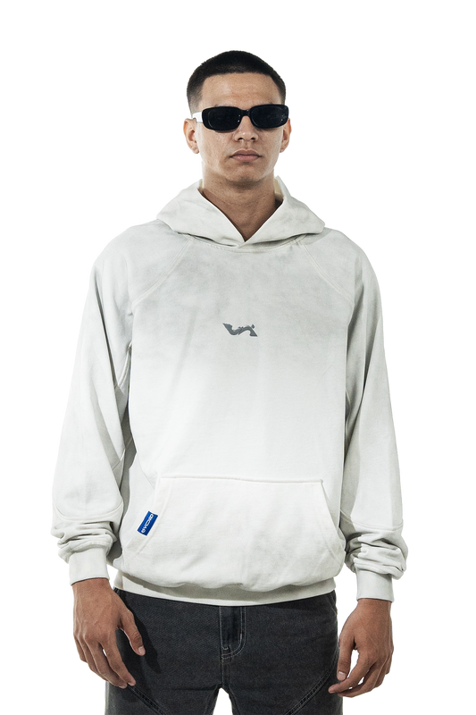 Chaos of the future - Washed white hoodie