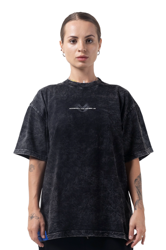 Modernity has failed us - Washed black T-shirt