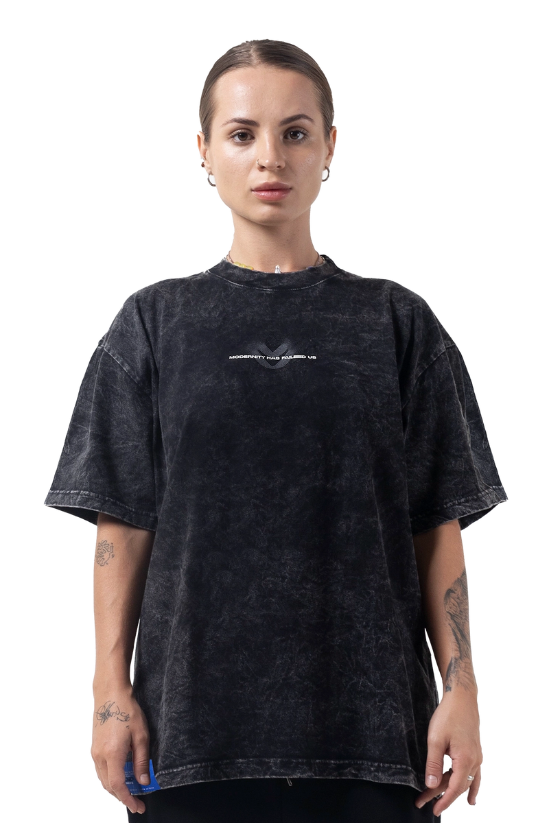 Modernity has failed us - Washed black T-shirt