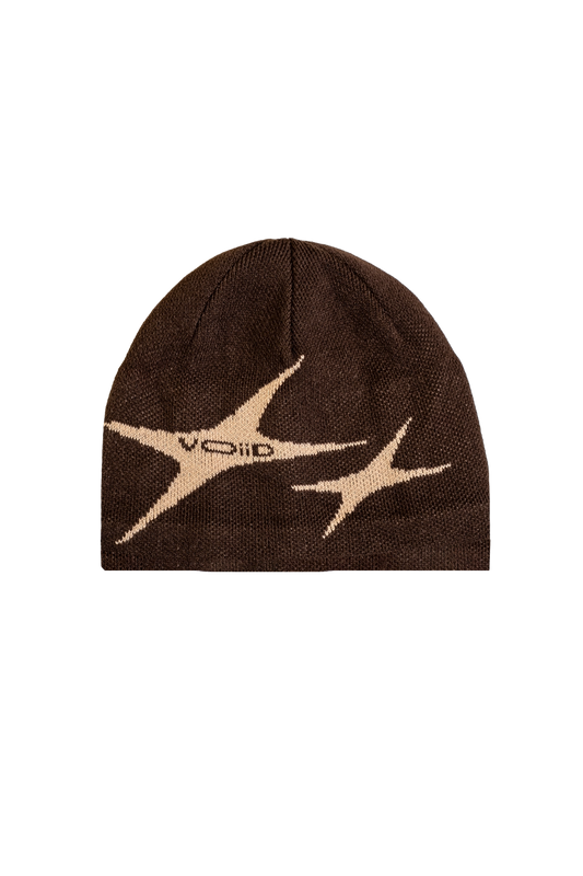 Voiid Star - Brown KNIT BEANIE